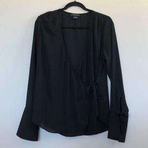 TROUVÉ wrap blouse